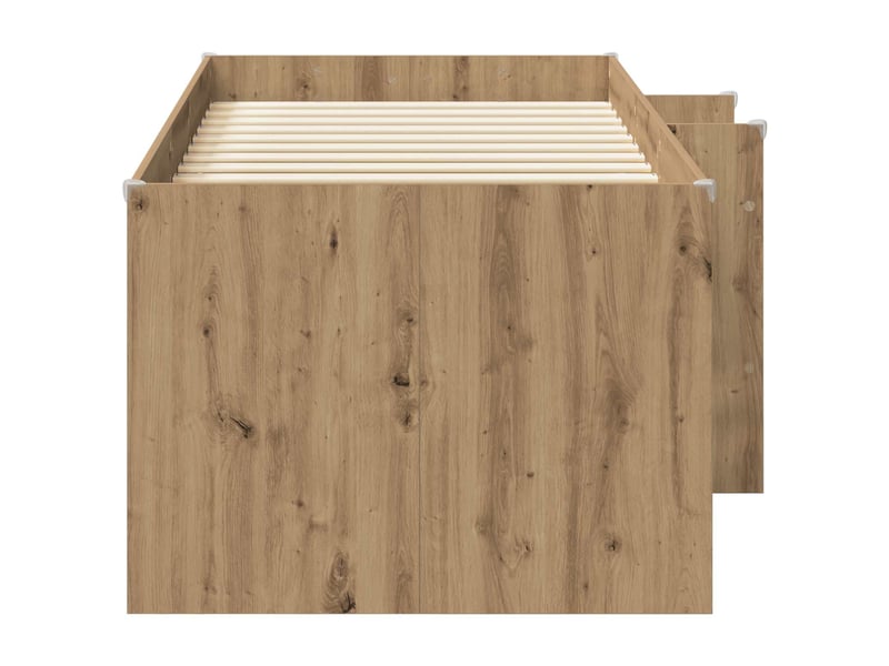  Cadre de lit élevé pour enfants - lit jeune chêne artisanal 80 x 200 cm  - Conforama E