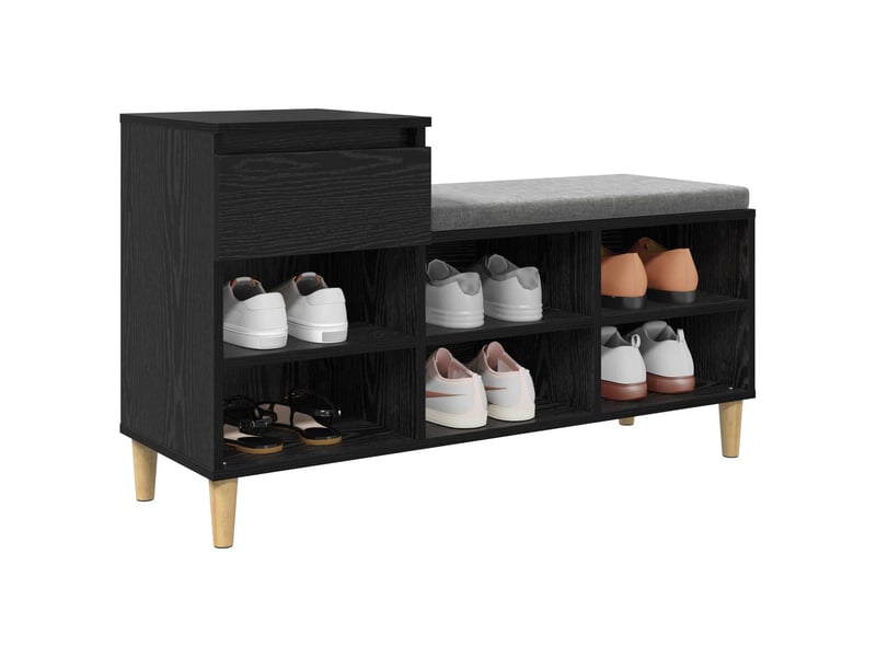  Banc à chaussures, meuble à chaussures 102x36x60 cm bois d'ingénierie shl8368  - Conforama C
