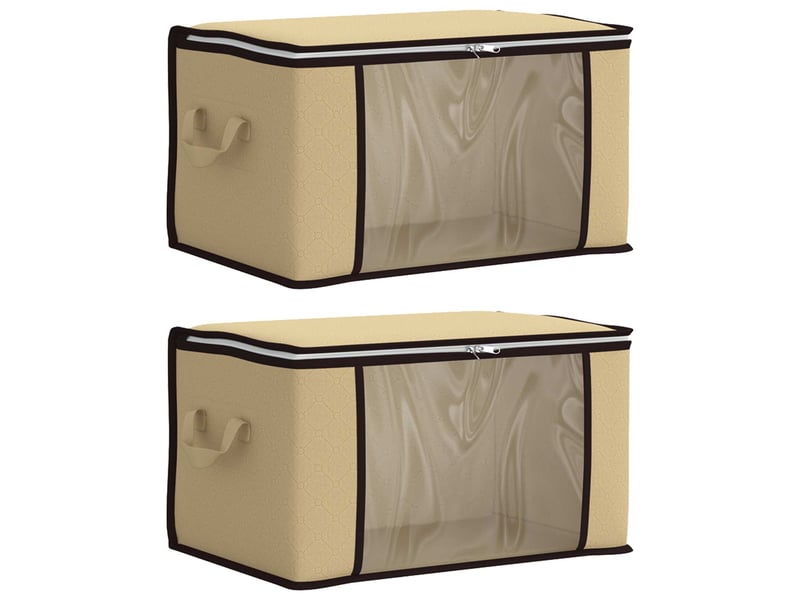 Boîte de rangement avec fenêtre latérale transparente 2 pcs shl46079 - Conforama A