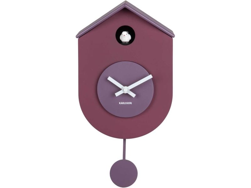  Horloge murale en abs grato cuckoo mauve foncé et lavande  - Conforama C