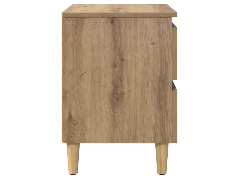  Meubles de lit 2 pc chêne artisanal 40 x 35 x 50 cm  - Conforama C