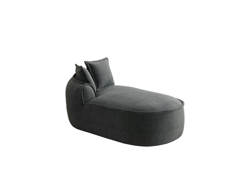 Canapé méridienne, chaise longue, version gauche, en chenille, pour intérieur, mobilier pour espace de vie - Conforama R