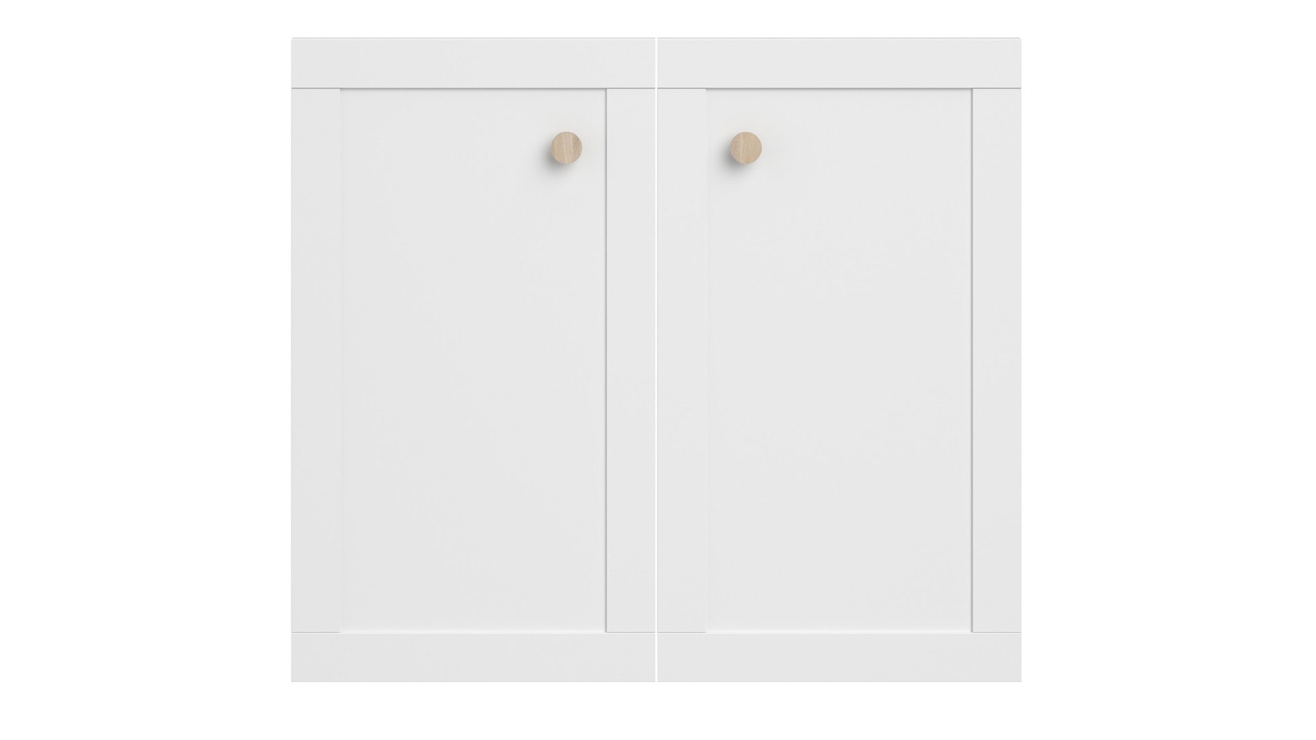 LOT DE 2 DEMI-PORTES CADRÉES BLANCHES SOPHIA blanc 65.8 Conforama