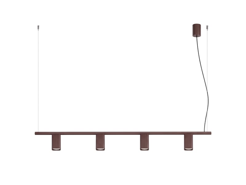  Lustre rayo 4 brun aluminium moderne 208x122x6cm SL.3242 - Conforama A