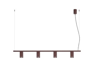Lustre rayo 4 brun aluminium moderne 208x122x6cm