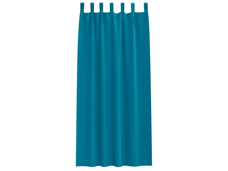 Lot de 2 rideaux occultants, rideaux black-out avec anneaux turquoise 260 x 140 cm cf44806 - Conforama D