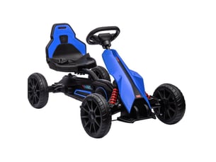 Kart à pédales enfant 100x58x58,5 cm marche avant et arrière bleu