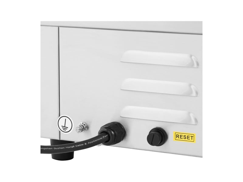  Plancha électrique professionnelle en inox pour restaurant de table 1 feu 55 x 40 cm (3 000 watts, 550 x 400 mm, lisse) 14_0004070  - Conforama C