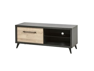 Meuble tv coloris gris 128 cm <strong>ALTOBUY</strong>  <strong>MILEY</strong>