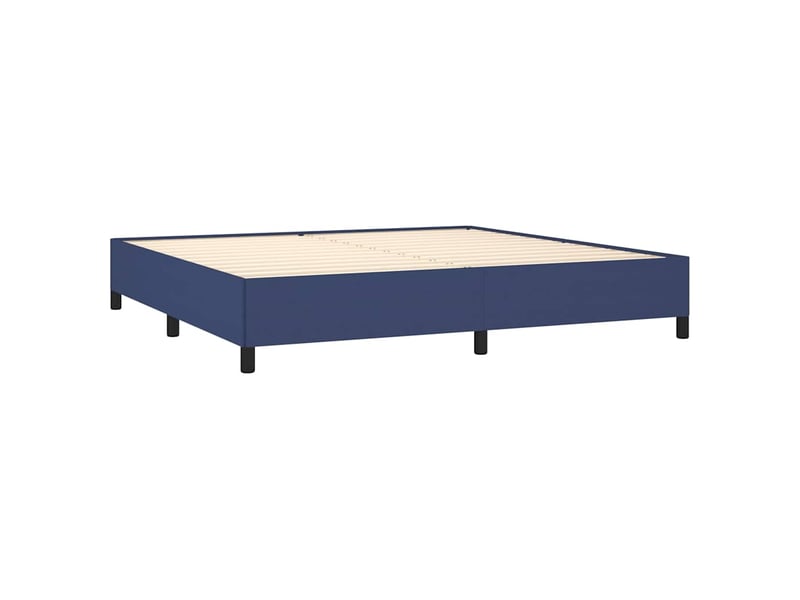  Lit double- lit adulte -  cadre de lit sans matelas bleu 200x200 cm tissu  - Conforama C