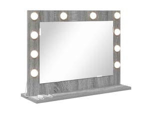 Miroir rectangulaire à fixer coloris gris <strong></strong>  <strong></strong> - 60 cm x 45 cm