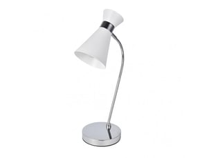 Lampe de bureau fabrilamp petra blancchromé 1 x e14 orientable 48x24x15 cm