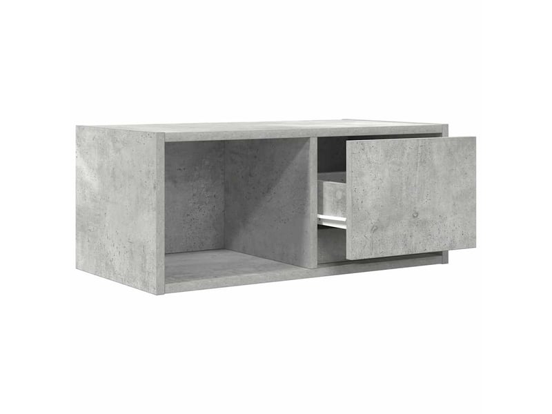 Lot de 2 meuble tv bas salon gris béton 60x31x25,5 cm bois d'ingénierie shl35900  - Conforama E