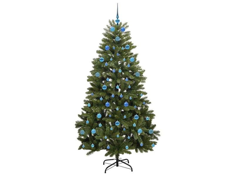 Sapin de noël, arbre de noël artificiel 210 cm 300 led blanc chaud vert shl6621 - Conforama D