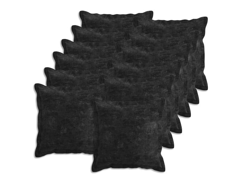  Lot de 12 housses de coussin houten anthracite 40 x 40 cm cf48997  - Conforama A