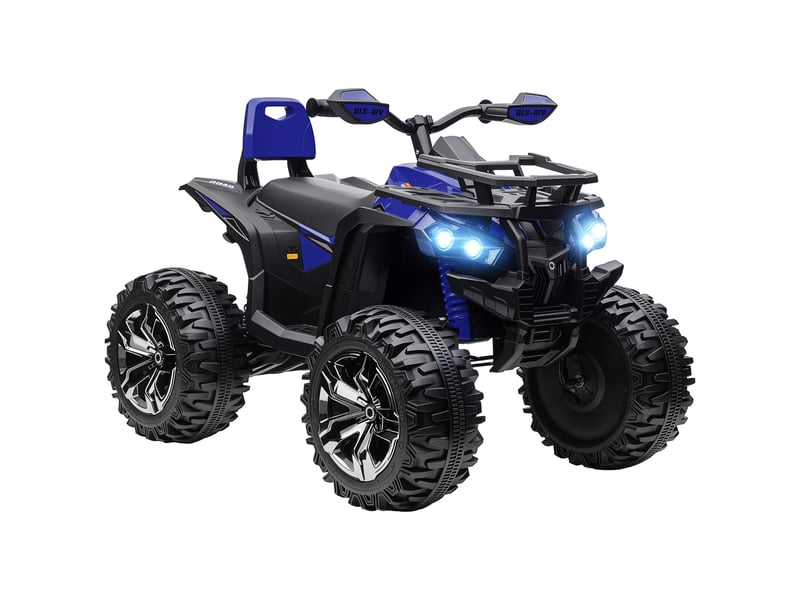  Quad électrique pour enfants de 3 à 5 ans, 12 v, avec phares et pédales, en polypropylène et métal, 100 x 65 x 73 cm, bleu  - Conforama A