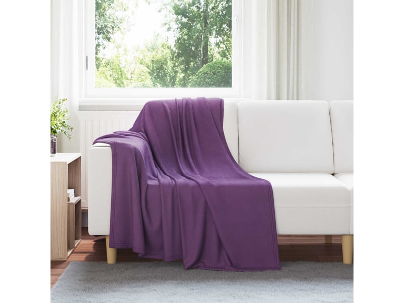  Couverture jetée de canapé 24 pcs pourpre 170x130 cm 7.43 kg polaire  - Conforama B