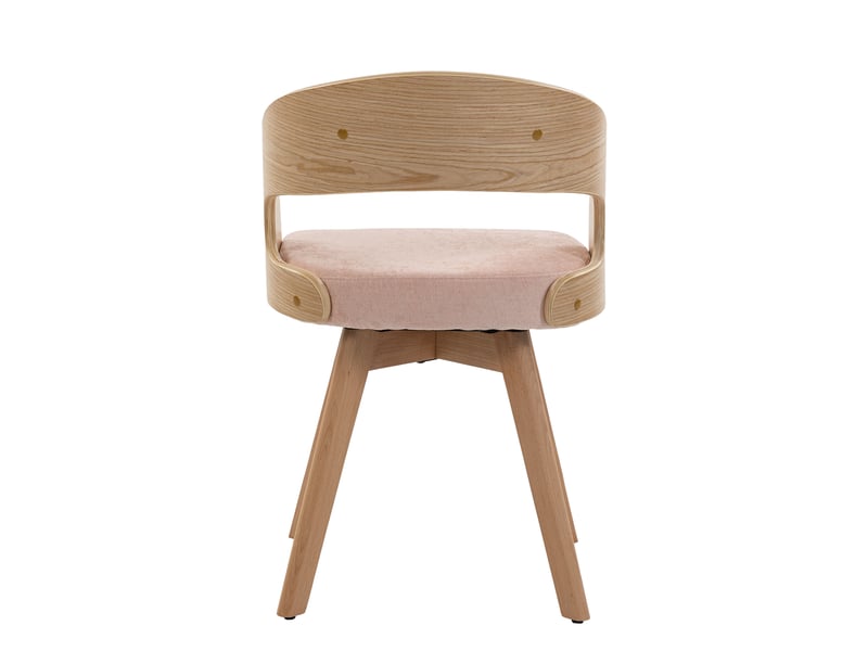  Chaise de salle à manger pivotante à 360° rose, pieds en hêtre W3056P455975 - Conforama A