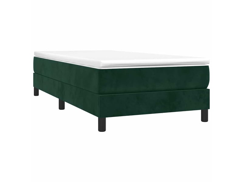  Lit simple- lit adulte -  cadre de lit à lattes vert foncé 80x200 cm velours  - Conforama B