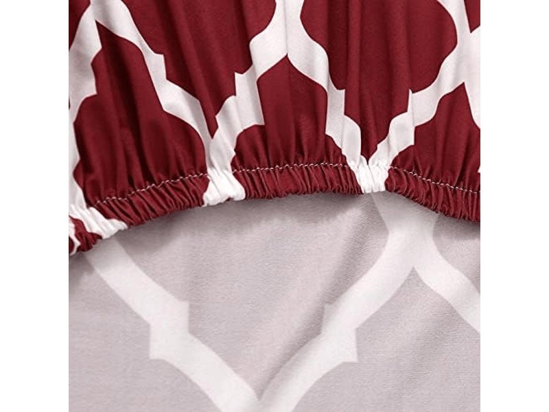  Lot de 4 housses de chaises de salle à manger élastiques, housses de chaises universelles pour la maison, les restaurants, les bars et les hôtels, rouges XLH-ZLS-009422MF - Conforama E