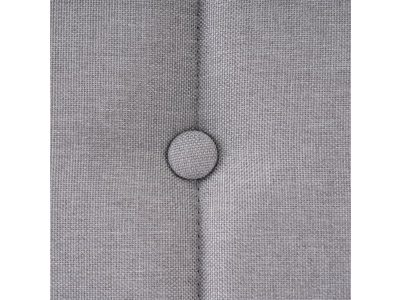  Lit double 160x200cm, port de charge usb, type-c, style épuré, design à boutons, incluant un matelas, lin, gris  - Conforama E