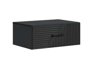 Table de chevet - cabinet de chevet - table de nuit mural noir 49 x 34,5 x 20 cm