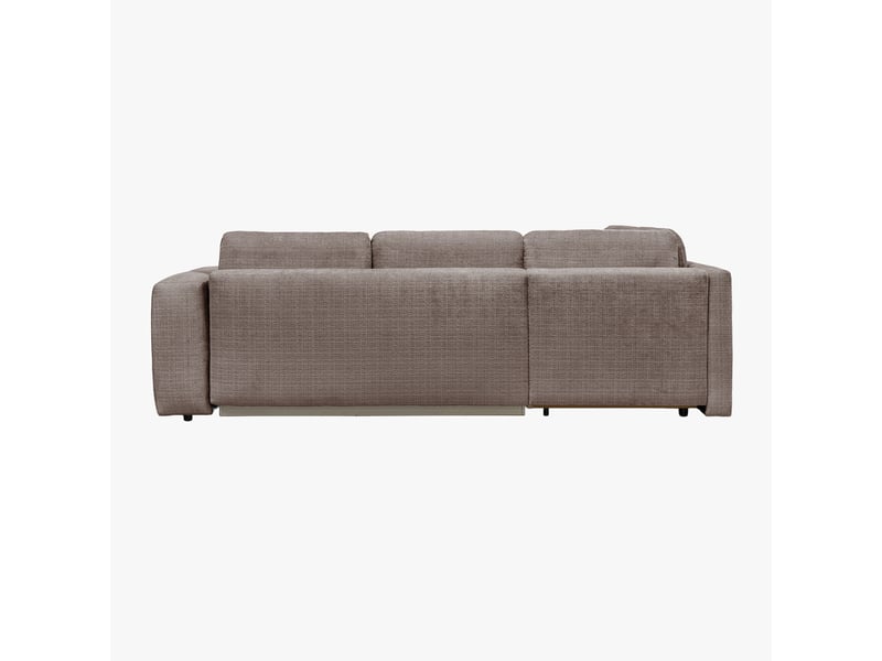  Canapé d'angle convertible en tissu taupe - angle gauche  - Conforama E