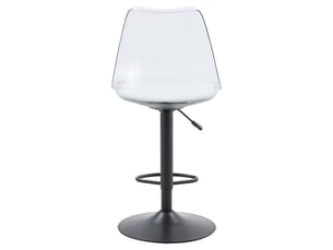 tabouret de bar assise réglable en hauteur <strong>HAUSS SPOLE</strong> - transparent hauteur d'assise 60 cm vendu Par paire