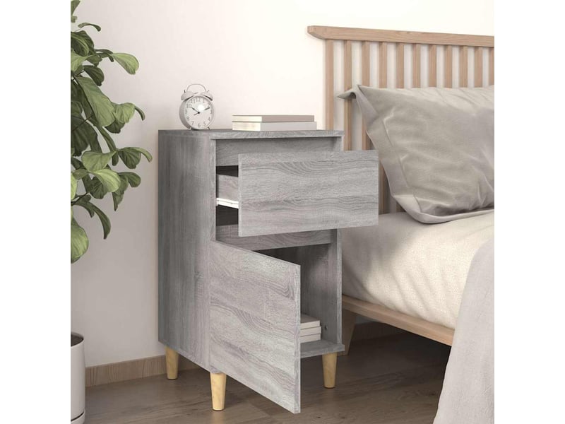  Table de chevet - cabinet de chevet - table de nuit sonoma gris 40x35x70 cm  - Conforama B