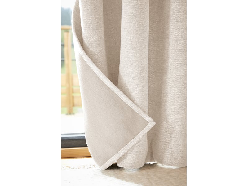  Lot de 2 rideaux 140 x 240 cm blackout total &amp; thermique double polaire pampa  - Conforama C