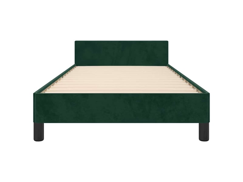  Lit simple- lit adulte -  cadre de lit sans matelas vert foncé 80x200 cm velours  - Conforama D