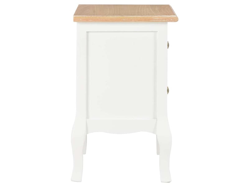  Lot de 2 tables de chevet - cabinet de chevet - table de nuit blanc 35x30x49 cm mdf  - Conforama E