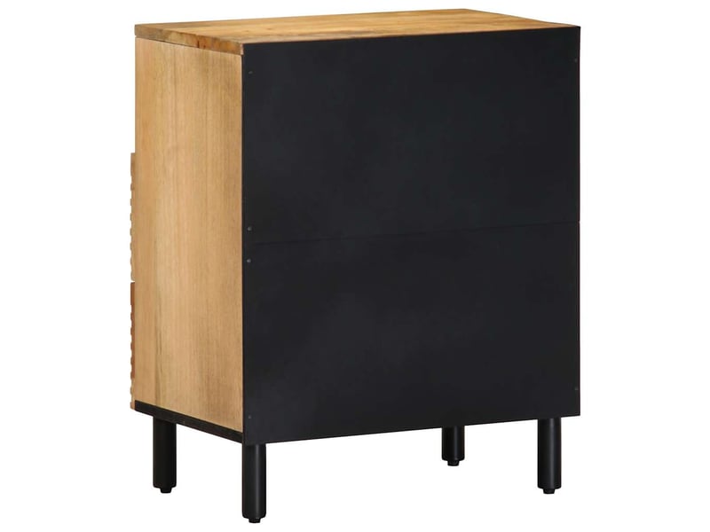 Table de chevet - cabinet de chevet - table de nuit marron 50x33x60 cm bois de manguier massif - Conforama D