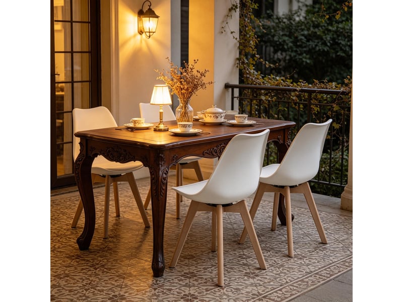 Chaises de coiffeuse élégance lot de 4, salle à manger, bureau, salon et fauteuils d'appoint uniques - Conforama D
