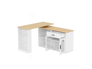 Îlot de cuisine, 136x50x78 cm, blanc