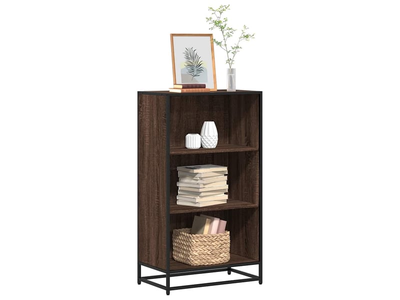  Bibliothèque, étagère de rangement chêne marron 60x35x107,5 cm bois d'ingénierie  - Conforama B
