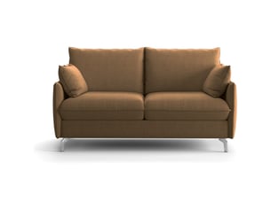 Canapé droit convertible HOMIFAB Astoria 3 places Tissu marron