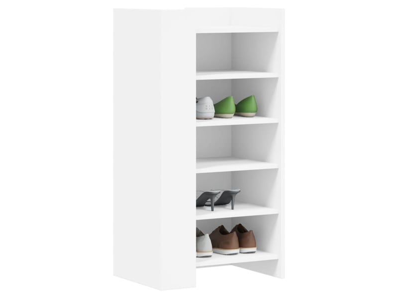  Meuble à chaussure | armoire à chaussures blanc 52x37,5x100 cm bois d'ingénierie shl847  - Conforama B