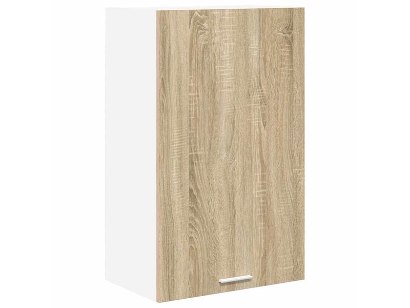  Meuble de rangement cuisine, armoire suspendue chêne sonoma et blanc 50x31x80cm  - Conforama A