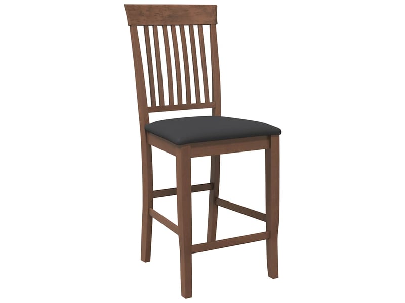  Lot de 2 tabouret de bar avec coussins en bois massif marron et caoutchouc shl54979  - Conforama D