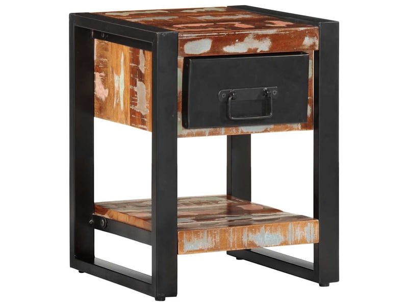  Lot de 2 tables de chevet - cabinet de chevet - table de nuit multicolore bois massif de manguier brut  - Conforama B