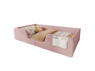Lit simple 90x190 cm coloris rose