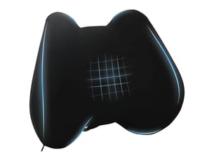 Coussin dorsal, coussin lombaire noir mousse à mémoire de forme 40 x 32 x 13 cm cf56448