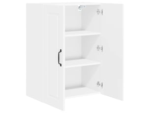 Armoire de cuisine murale pratique moderne rangement 60 x 31 x 80 cm en bois d'ingénierie blanc 02_0054388