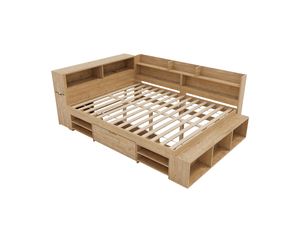 Lit bébé 140x200 cm <strong>BEAUNIV</strong> <strong></strong> coloris naturel