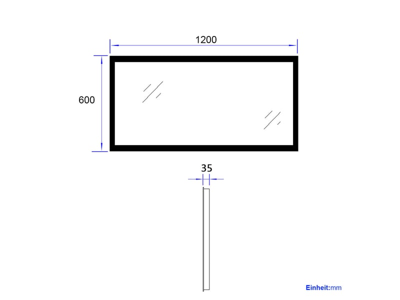Emke miroir de salle de bain led 60x120 cm, anti-buée, interrupteur mécanique, 2 températures de couleur - Conforama E