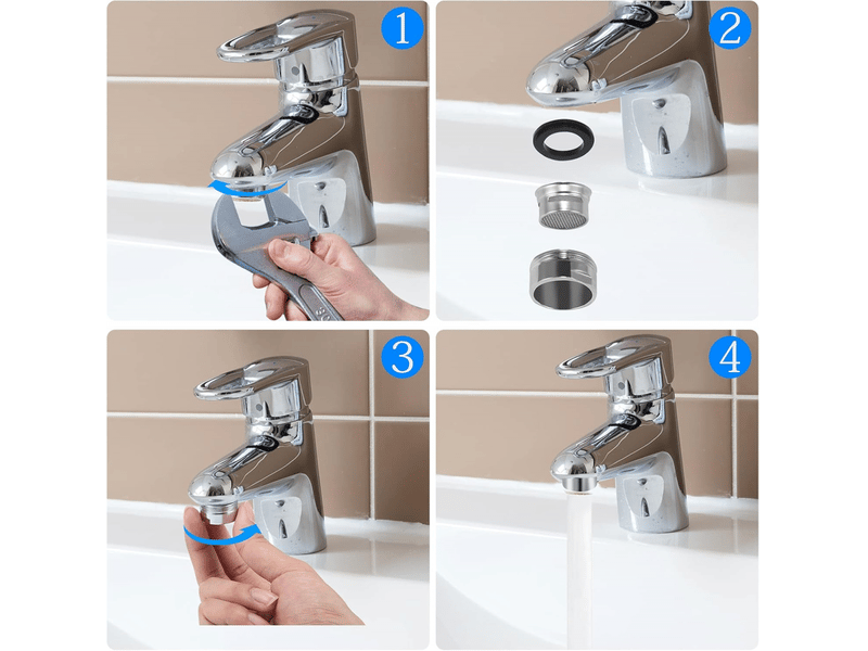 3 pièces filtre à robinet d'économie d'eau accessoires robinet diffuseur filtre de robinet avec joint d'étanchéité(20mm)  - Conforama C