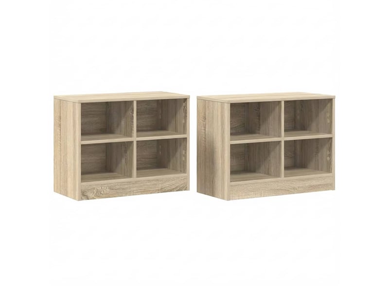  Armoire de lit 2 pièces chêne sonoma 66x33x48 cm  - Conforama E