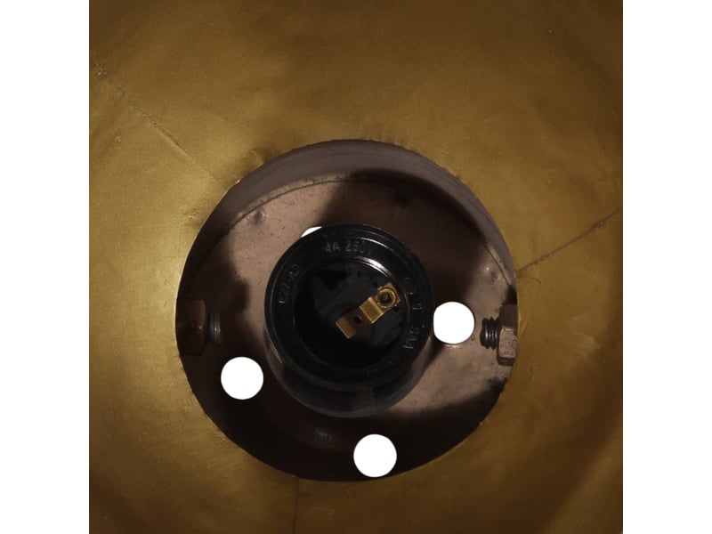  Plafonnier, lampe plafond 25 w laiton antique 50x50x25 cm e27  - Conforama E