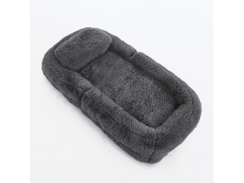  Fauteuil de sol modenvie inclinable 5 positions gris foncé 175 x 89 x 42 cm  - Conforama A